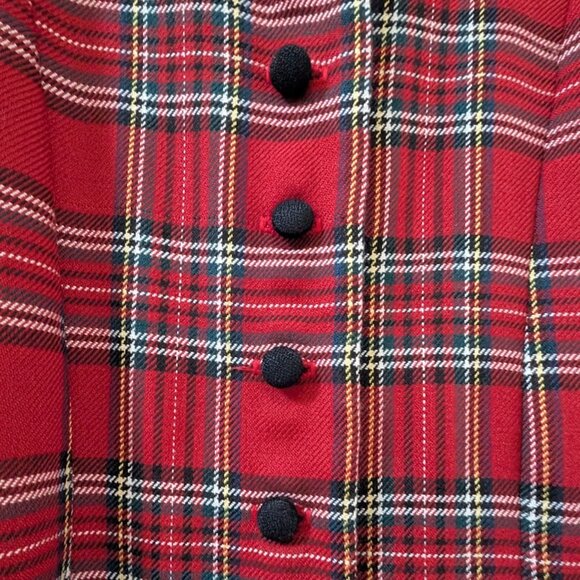 Red Tartan Plaid Dress, Orvis, Jessica Howard, size 12 - Picture 3 of 14